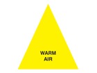 Warm Air Label.