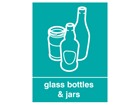 Glass bottles & jars WRAP recycling sign.