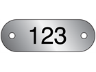 Serial Numbered Metal Nameplates, Aluminium 16mm x 47mm