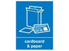 Cardboard & paper WRAP recycling signs