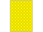 Yellow polyester laser labels, 24mm diameter