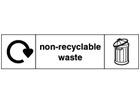 Non-recyclable waste WRAP recycling signs