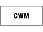 CWM pipeline identification tape.