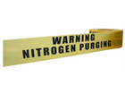 Warning, nitrogen purging barrier tape