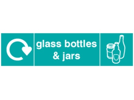 Glass bottles & jars WRAP recycling signs