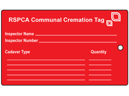 Custom printed plastic tag 125mm x 75mm