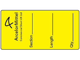 Custom printed plastic tag 100mm x 50mm