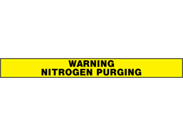 Warning, nitrogen purging barrier tape