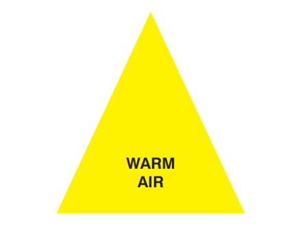 Warm Air Label.