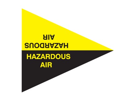 Hazardous Air (with text) Label.