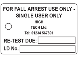 Custom printed plastic tag 60mm x 40mm