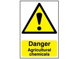 Danger, Agricultural chemicals safety sign.