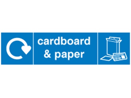 Cardboard & Paper WRAP recycling signs