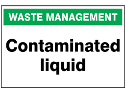 Contaminated liquid sign.