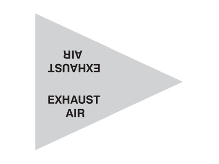 Exhaust Air (with text) Label.