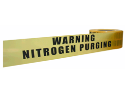 Warning, nitrogen purging barrier tape