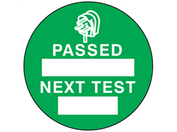 Passed Next Test Labels for Electrical Plugs